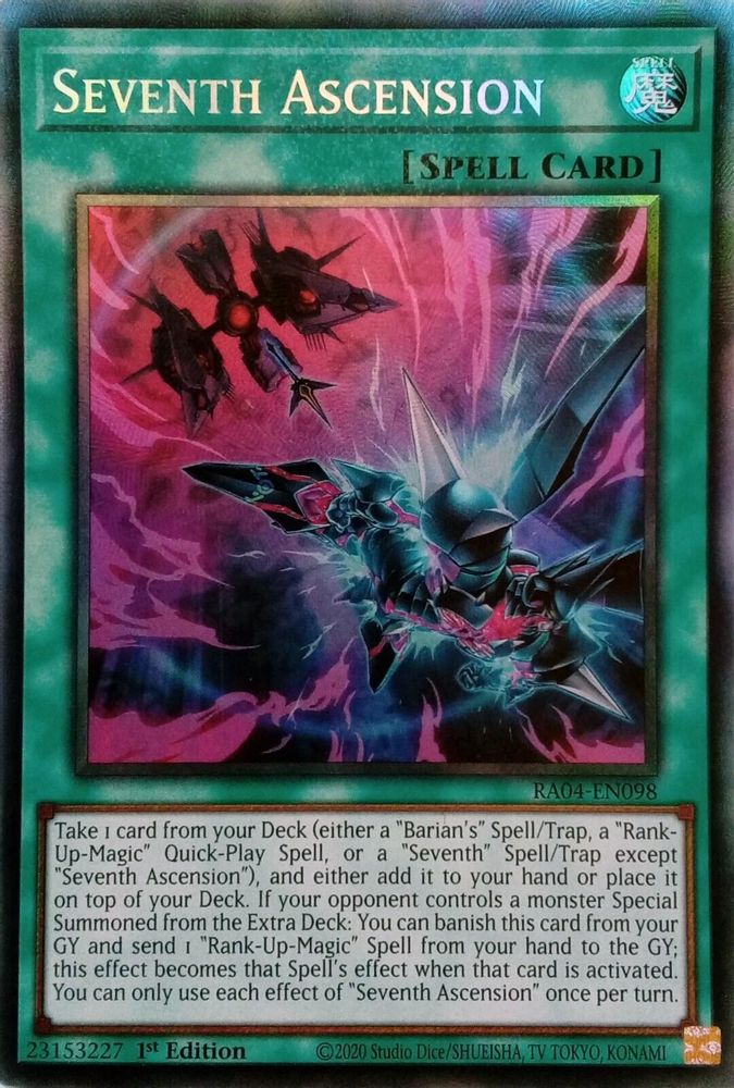 [COLLECTOR RARE] Seventh Ascension (PCR) - (RA04-EN098) - 1st Edition