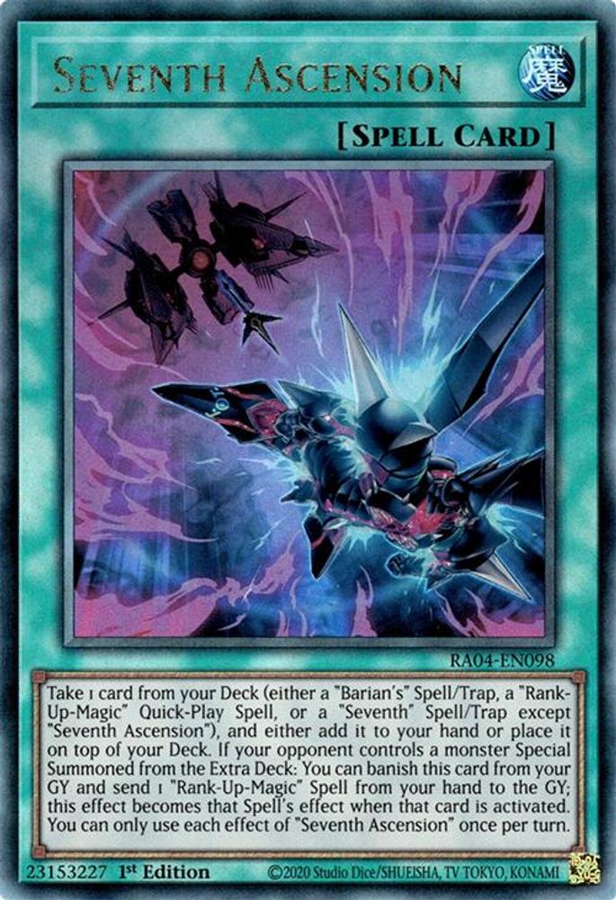 [ULTIMATE RARE] Seventh Ascension (PUR) - (RA04-EN098) - 1st Edition