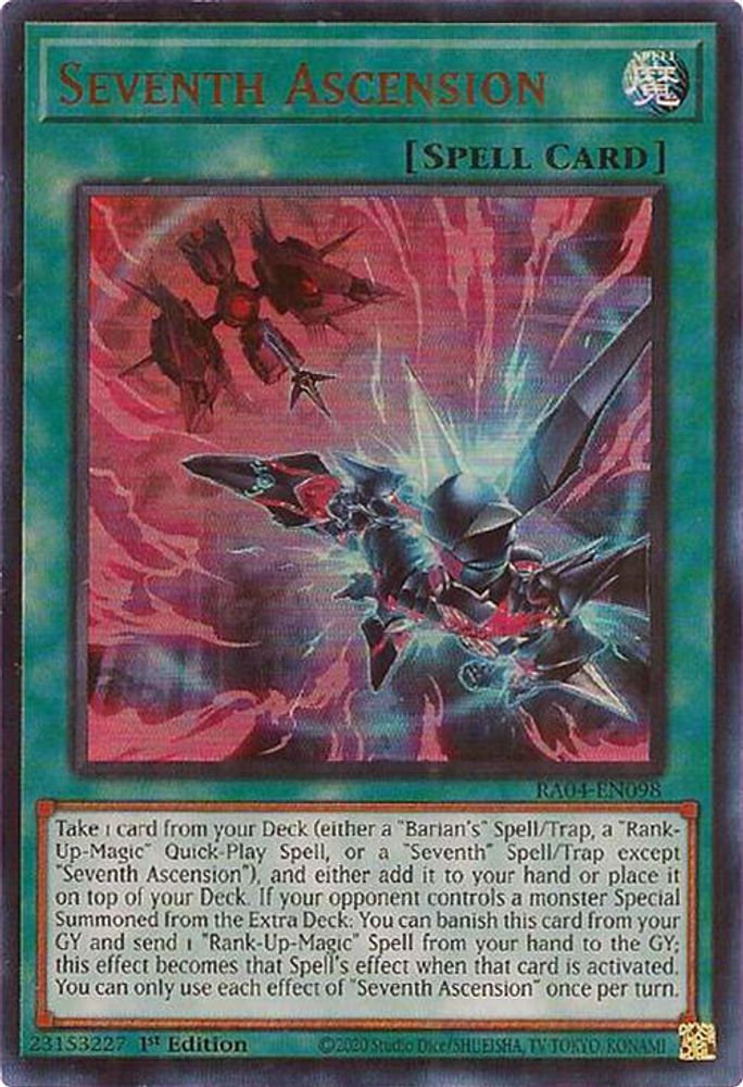 [ULTRA RARE] Seventh Ascension (UR) - (RA04-EN098) - 1st Edition