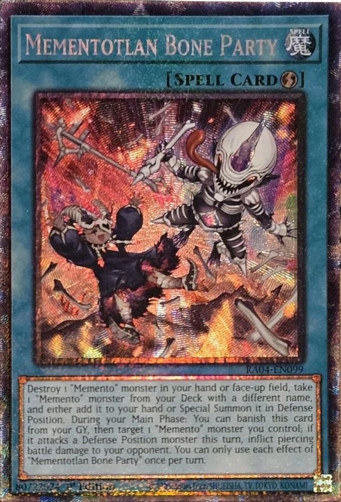[COLLECTOR RARE] Mementotlan Bone Party (PCR) - (RA04-EN099) - 1st Edition