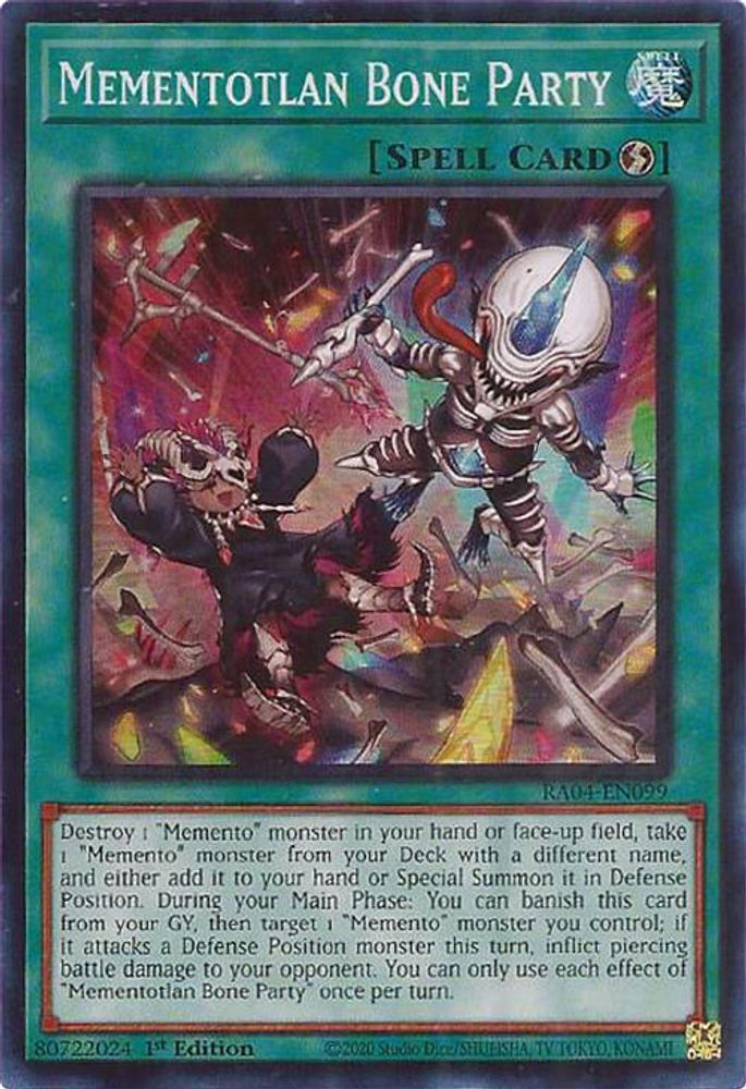 [SUPER RARE] Mementotlan Bone Party - (RA04-EN099) - 1st Edition