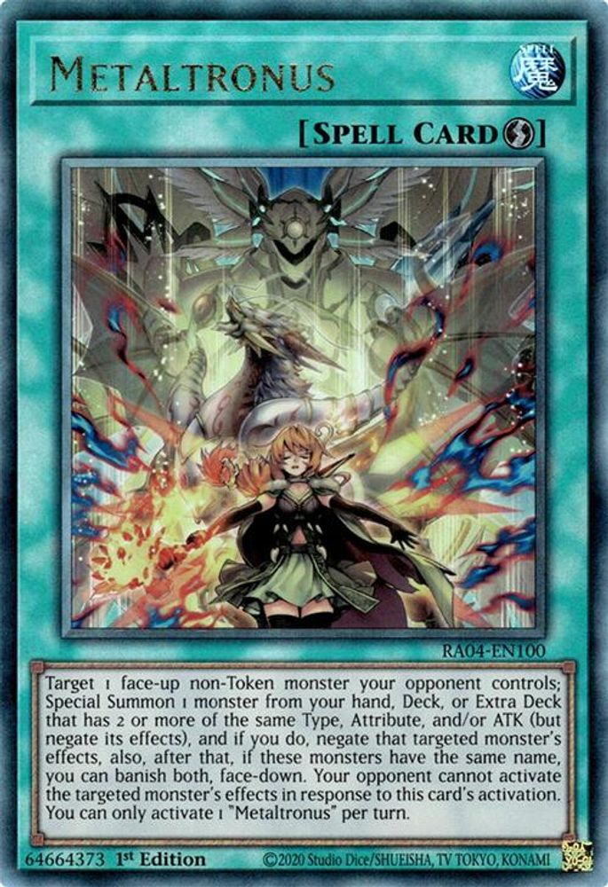 [ULTIMATE RARE] Metaltronus (PUR) - (RA04-EN100) - 1st Edition