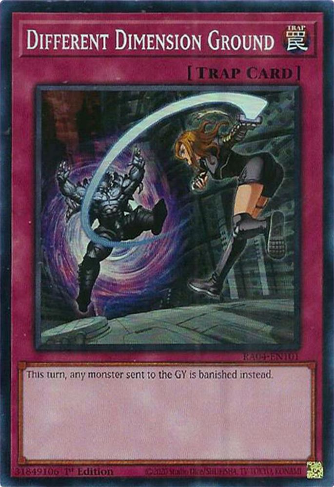 [SUPER RARE] Different Dimension Ground - (RA04-EN101) - 1st Edition