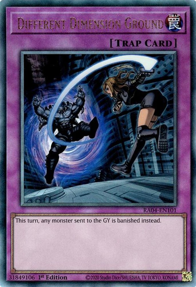 [ULTIMATE RARE] Different Dimension Ground (PUR) - (RA04-EN101) - 1st Edition