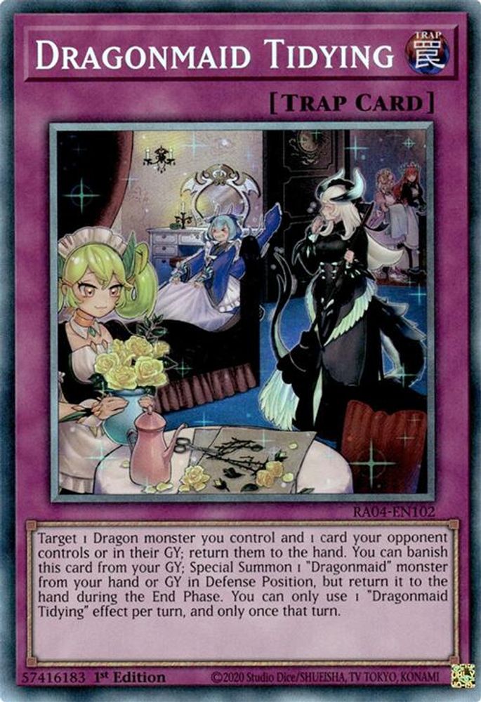 [COLLECTOR RARE] Dragonmaid Tidying (PCR) - (RA04-EN102) - 1st Edition