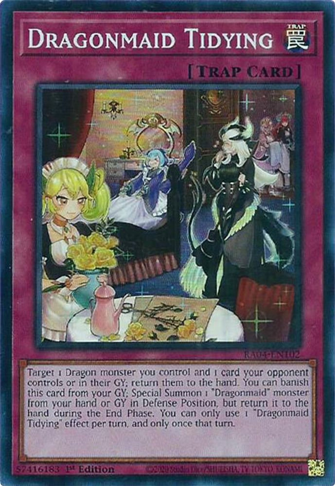 [SUPER RARE] Dragonmaid Tidying - (RA04-EN102) - 1st Edition