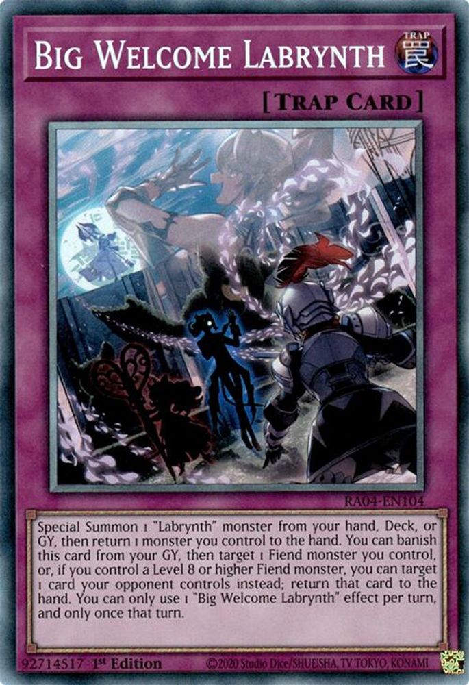 [COLLECTOR RARE] Big Welcome Labrynth (PCR) - (RA04-EN104) - 1st Edition
