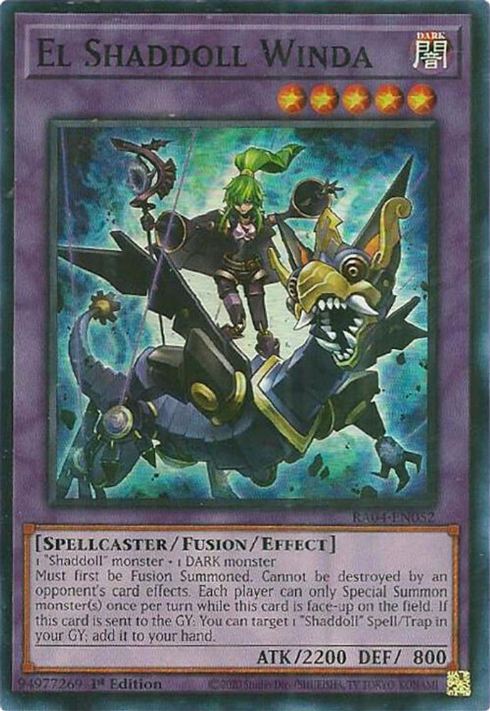 [SUPER RARE] El Shaddoll Winda - (RA04-EN052) - 1st Edition