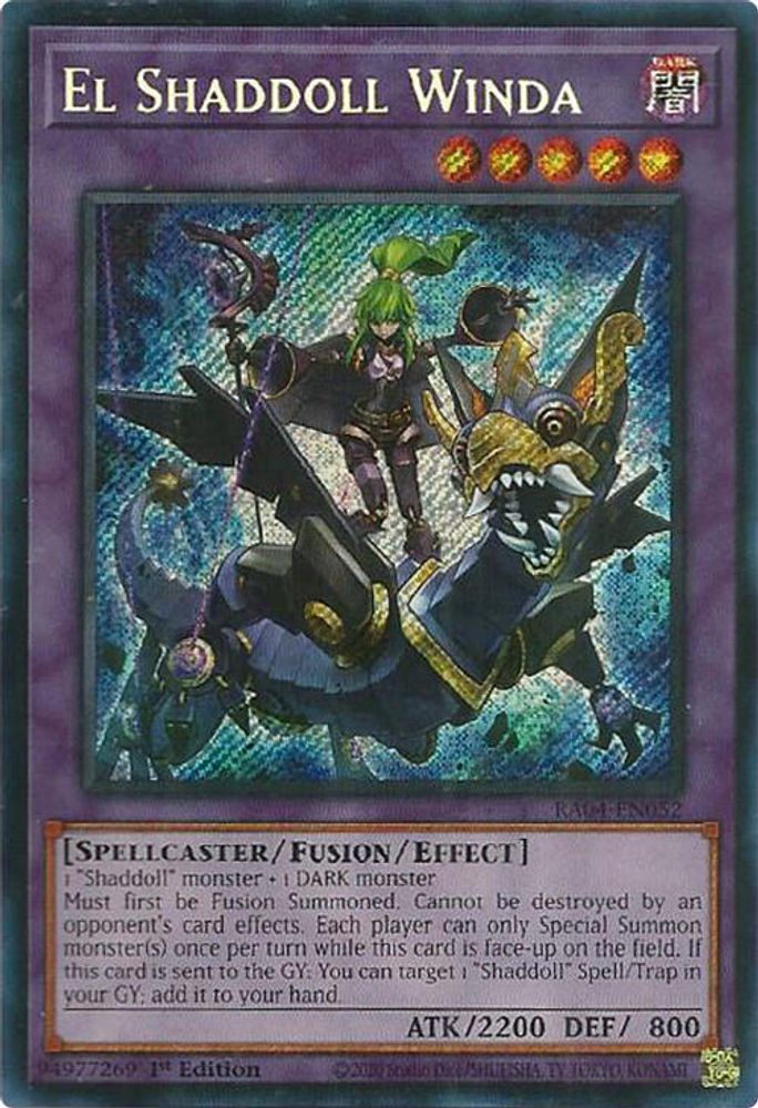 [SECRET RARE] El Shaddoll Winda (Secret Rare) - (RA04-EN052) - 1st Edition