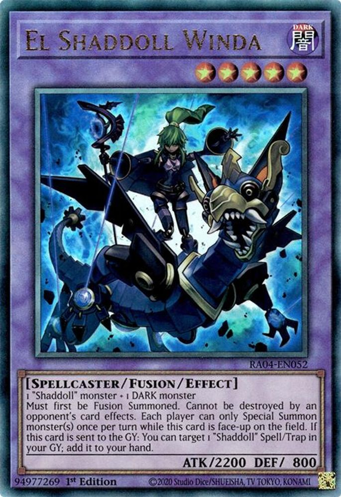 [ULTIMATE RARE] El Shaddoll Winda (PUR) - (RA04-EN052) - 1st Edition