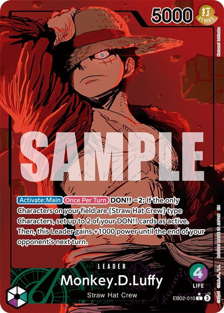 [ALTERNATE ART] Monkey.D.Luffy (010) (EB02-010) L★ - One Piece Extra Booster: Anime 25th Collection