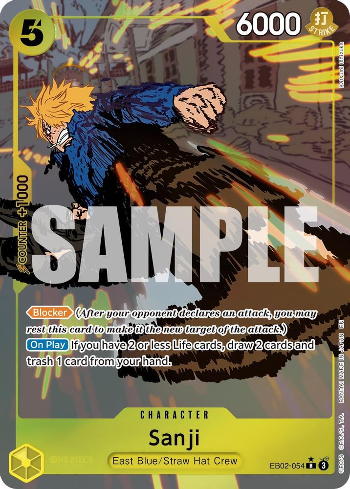[ALTERNATE ART] Sanji (EB02-054) R★ - One Piece Extra Booster: Anime 25th Collection