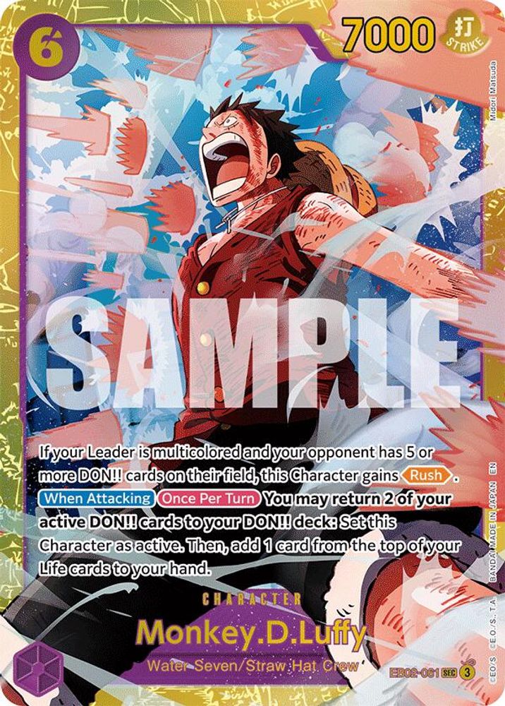 Monkey.D.Luffy (061) (EB02-061) Secret Rare - One Piece Extra Booster: Anime 25th Collection