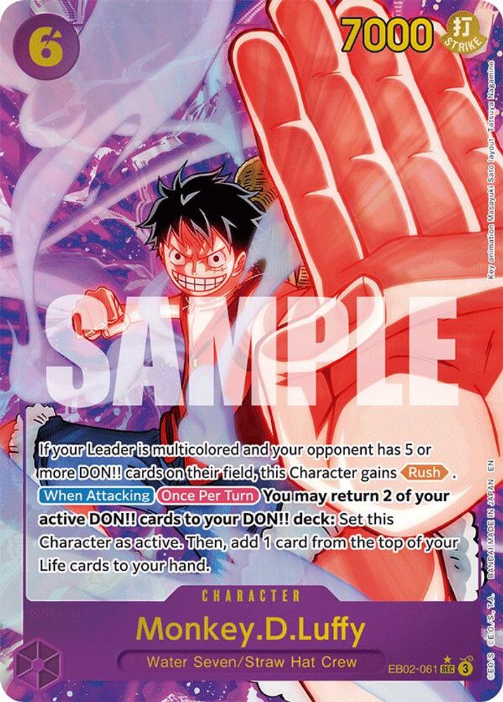 Monkey.D.Luffy (061) (Alternate Art) SEC★ - One Piece Extra Booster: Anime 25th Collection