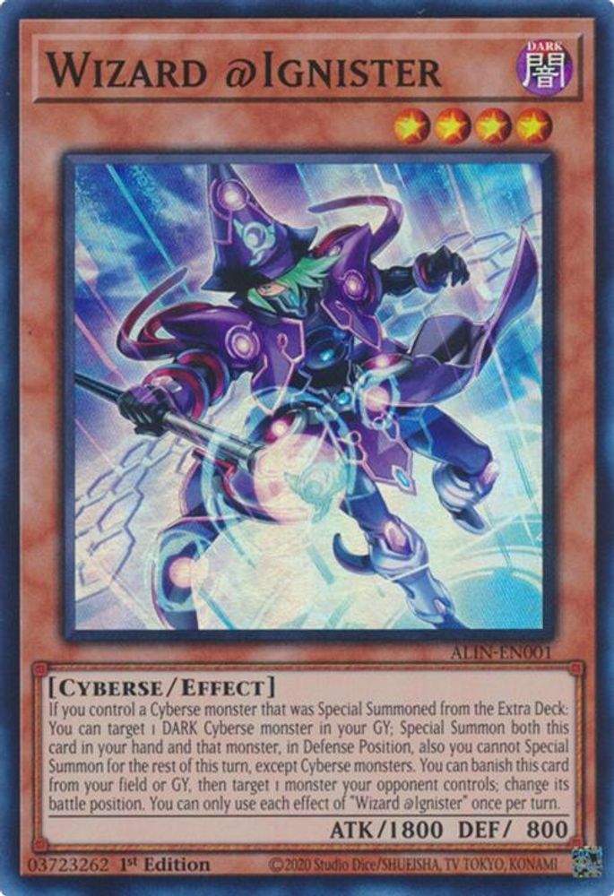 Wizard @Ignister - (ALIN-EN001) - Super Rare 1st Edition