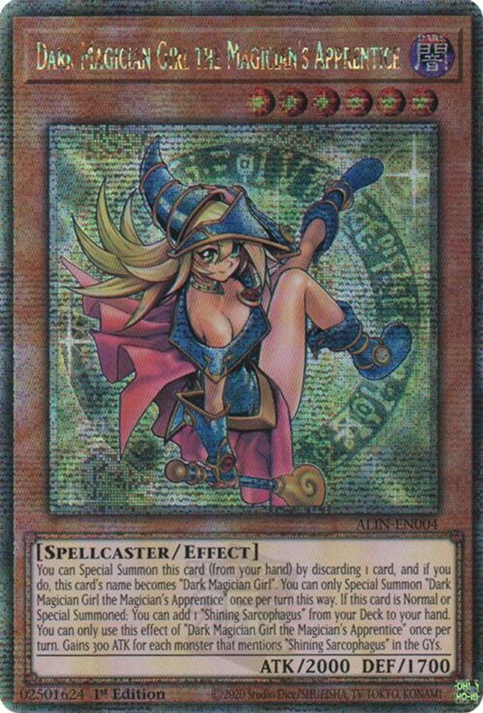 [QUARTER CENTURY SECRET RARE] Dark Magician Girl the Magician's Apprentice (Quarter Century Secret Rare) - (ALIN-EN004) - 1st Edition