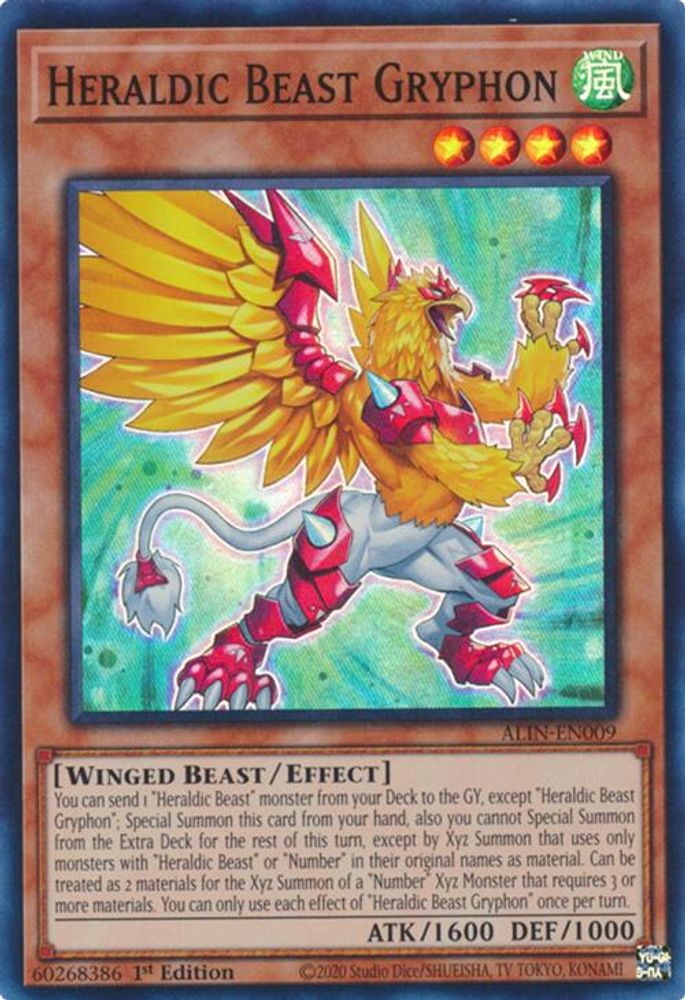Heraldic Beast Gryphon - (ALIN-EN009) - Super Rare 1st Edition