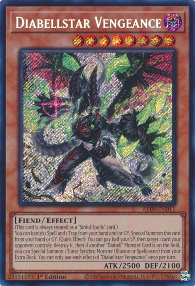 Diabellstar Vengeance - (ALIN-EN011) - Secret Rare 1st Edition