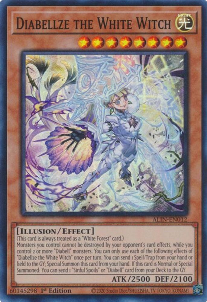 Diabellze the White Witch - (ALIN-EN012) - Super Rare 1st Edition