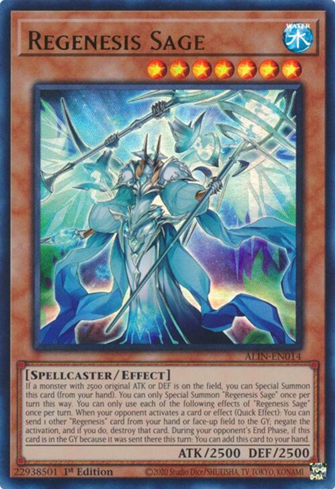 Regenesis Sage - (ALIN-EN014) - Ultra Rare 1st Edition