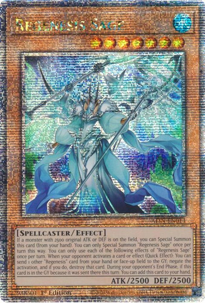 [QUARTER CENTURY SECRET RARE] Regenesis Sage (Quarter Century Secret Rare) - (ALIN-EN014) - 1st Edition