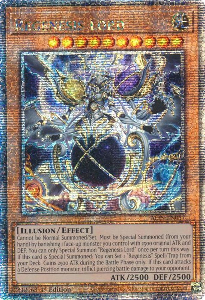 [QUARTER CENTURY SECRET RARE] Regenesis Lord (Quarter Century Secret Rare) - (ALIN-EN017) - 1st Edition