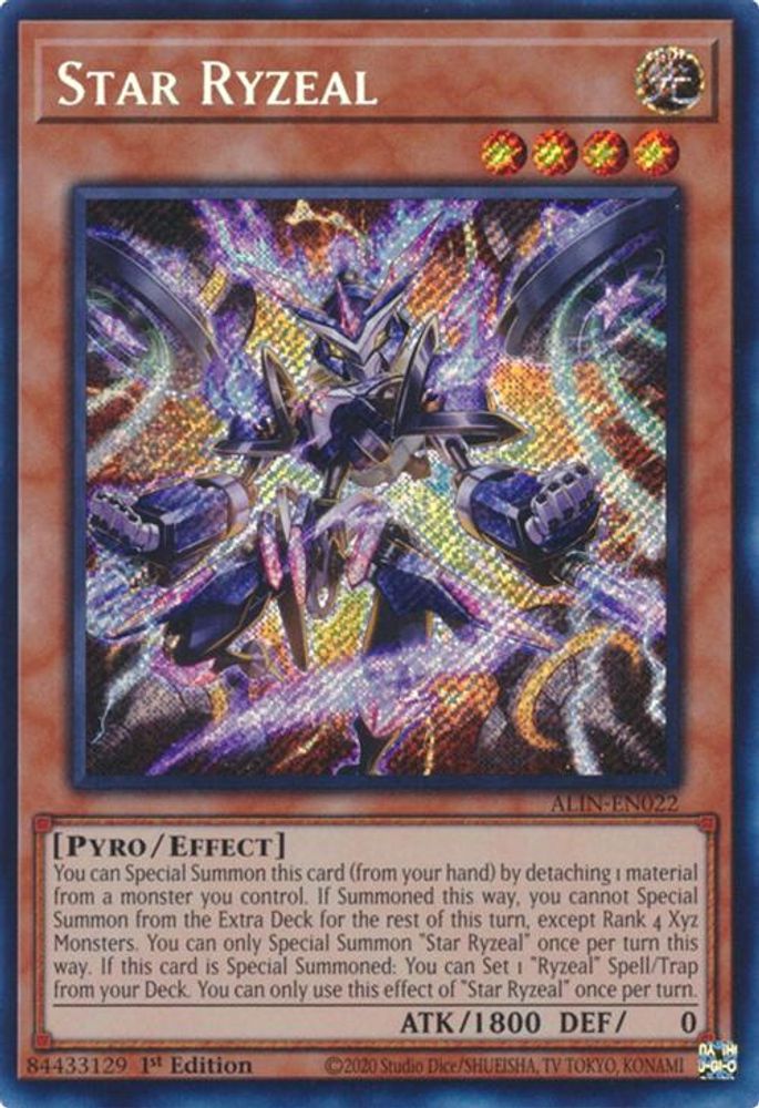 Star Ryzeal - (ALIN-EN022) - Secret Rare 1st Edition