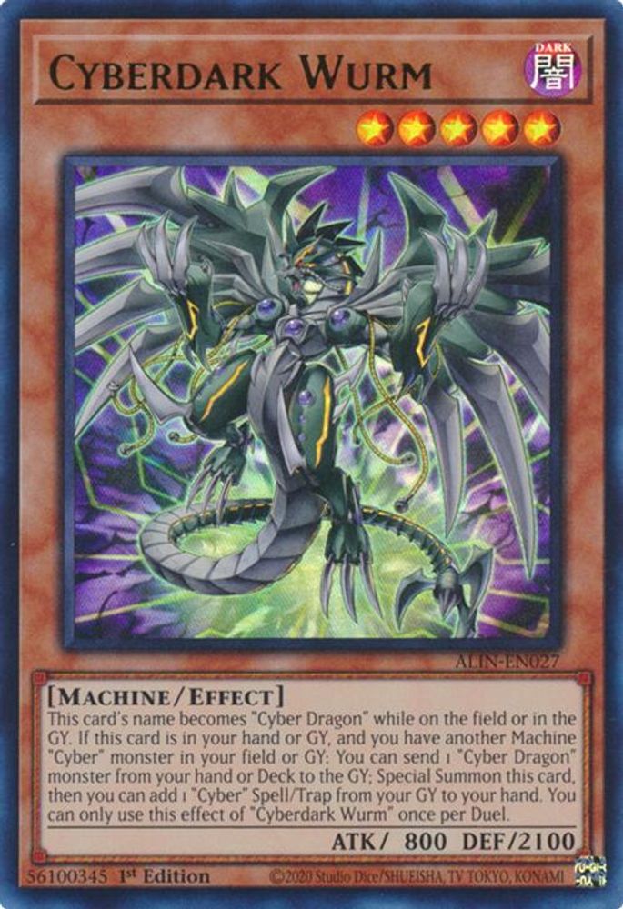 Cyberdark Wurm - (ALIN-EN027) - Ultra Rare 1st Edition