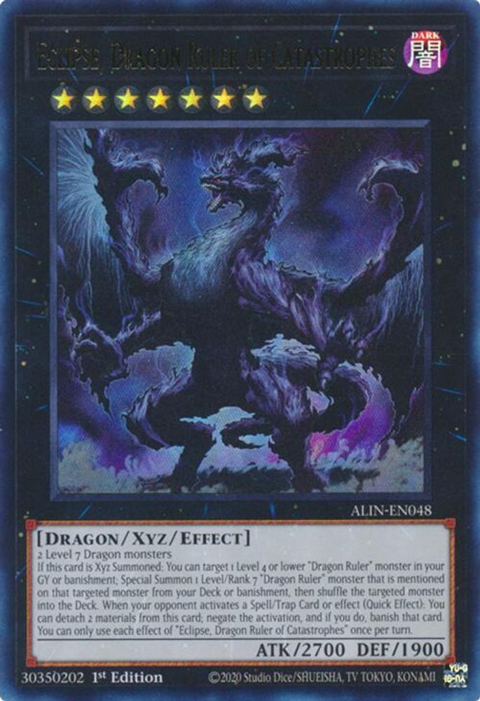 Eclipse, Dragon Ruler of Catastrophes - (ALIN-EN048) - Ultra Rare 1st Edition