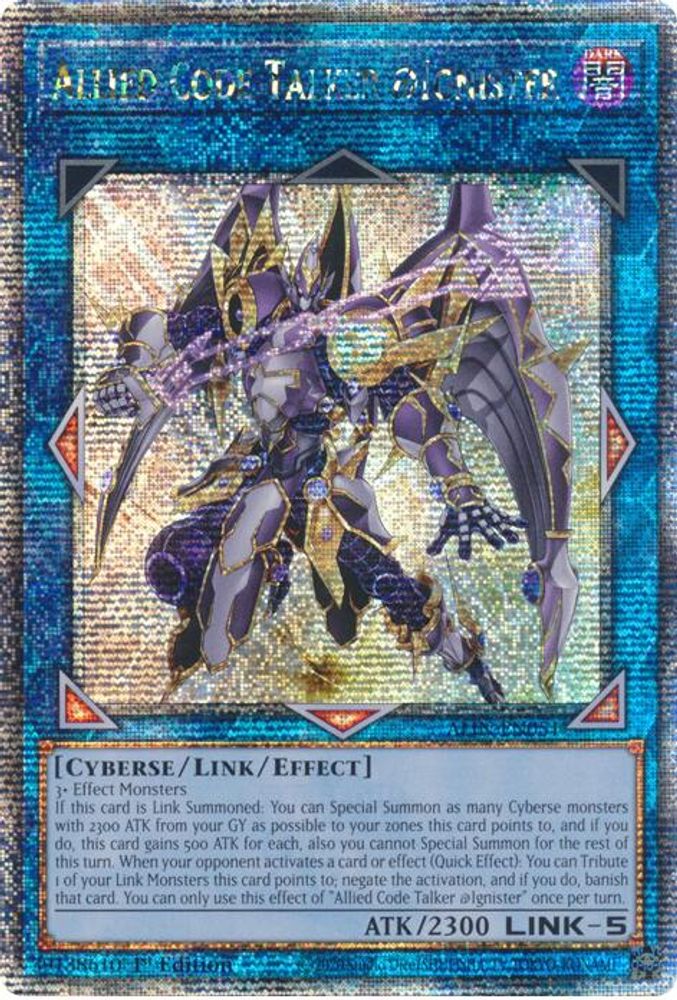 [QUARTER CENTURY SECRET RARE] Allied Code Talker @Ignister (Quarter Century Secret Rare) - (ALIN-EN051) - 1st Edition