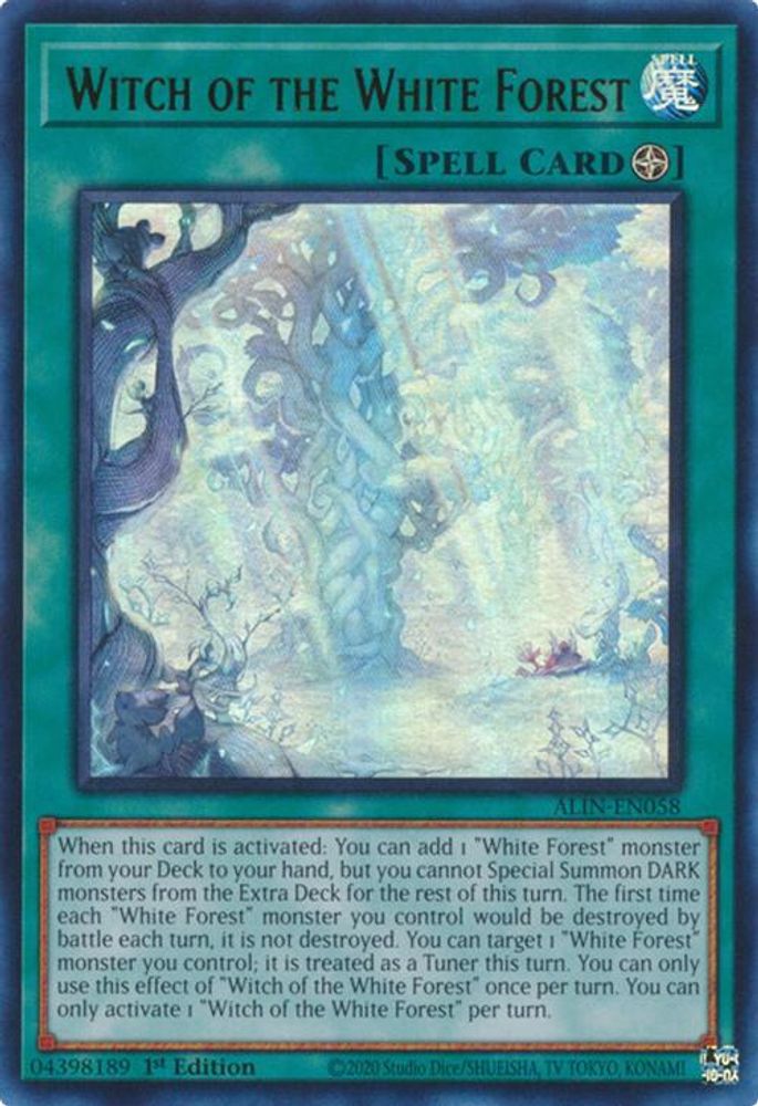 Witch of the White Forest - (ALIN-EN058) - Ultra Rare 1st Edition