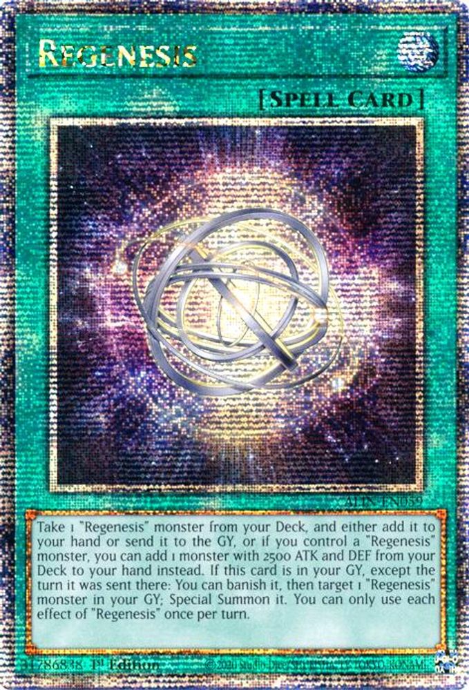 [QUARTER CENTURY SECRET RARE] Regenesis (Quarter Century Secret Rare) - (ALIN-EN059) - 1st Edition