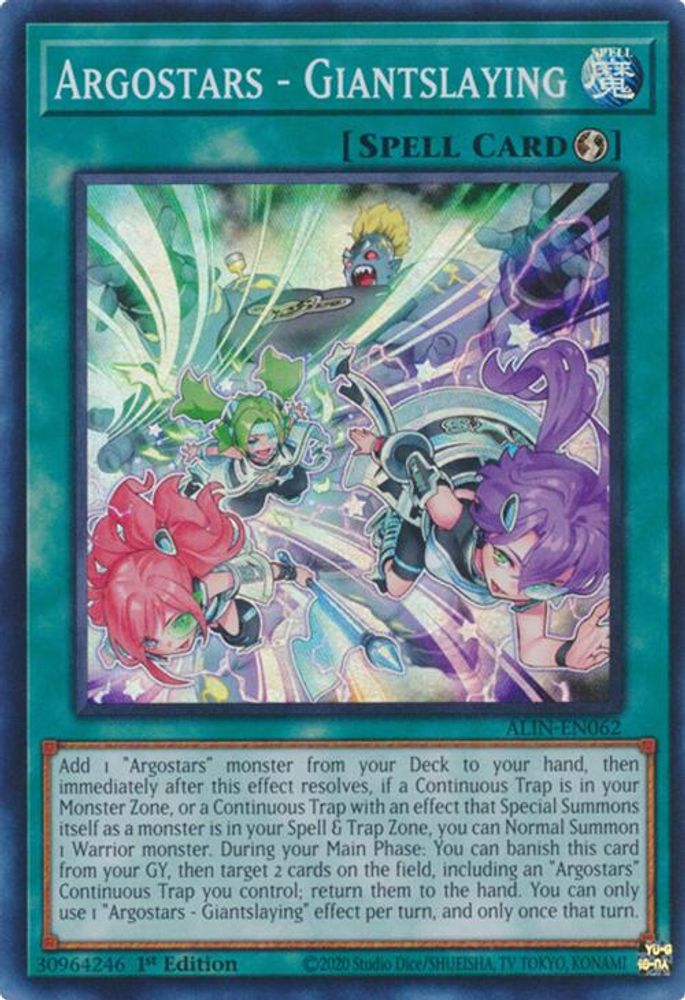 Argostars - Giantslaying - (ALIN-EN062) - Super Rare 1st Edition