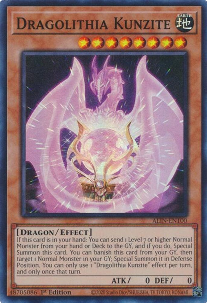 Dragolithia Kunzite - (ALIN-EN100) - Super Rare 1st Edition