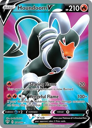 FULL ART Houndoom V - 178/189 - Ultra Rare - Darkness Ablaze
