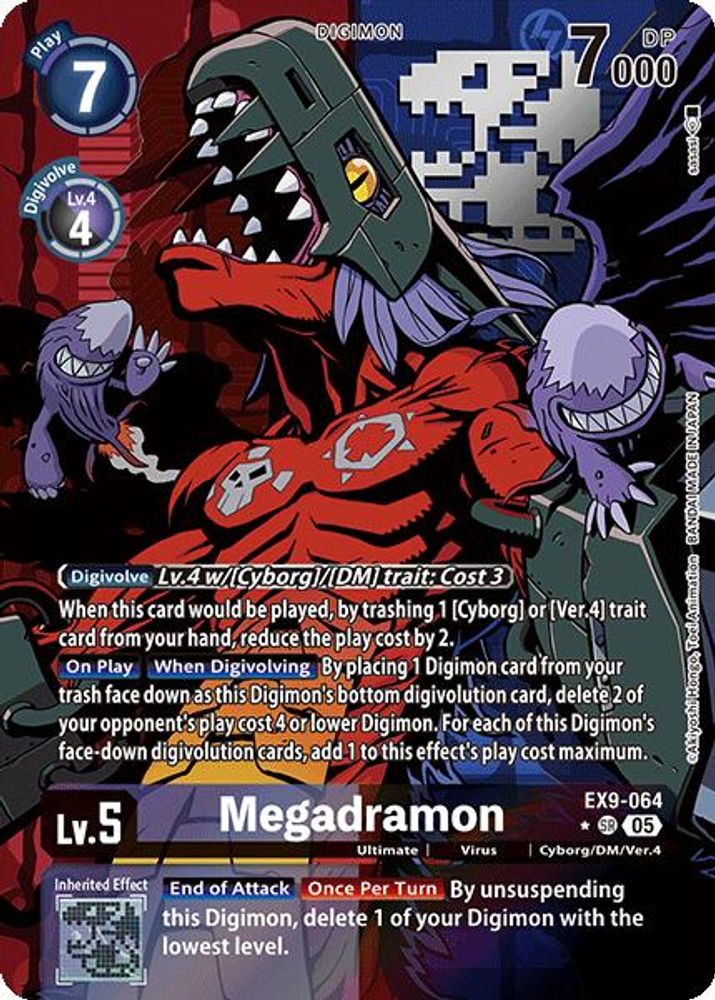 Megadramon (Alternate Art) (EX9-064) SR★ - Digimon Versus Monsters