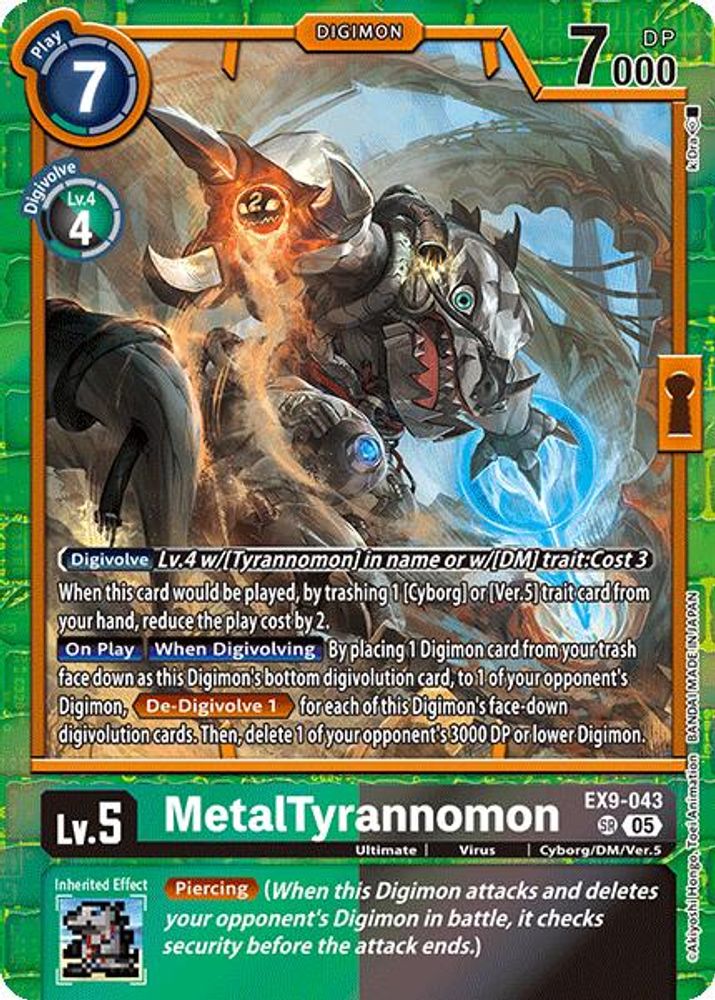 MetalTyrannomon (EX9-043) Super Rare - Digimon Versus Monsters