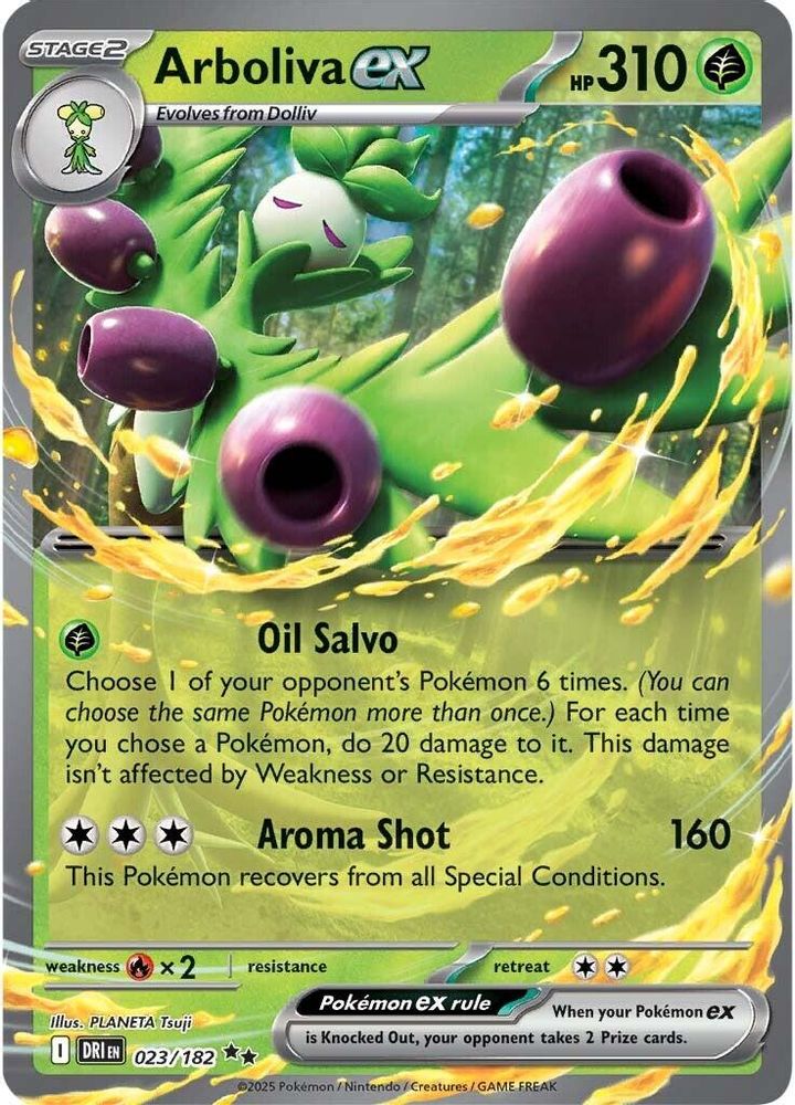Arboliva ex - [  023/182 ] - Double Rare - Pokemon SV10 Destined Rivals