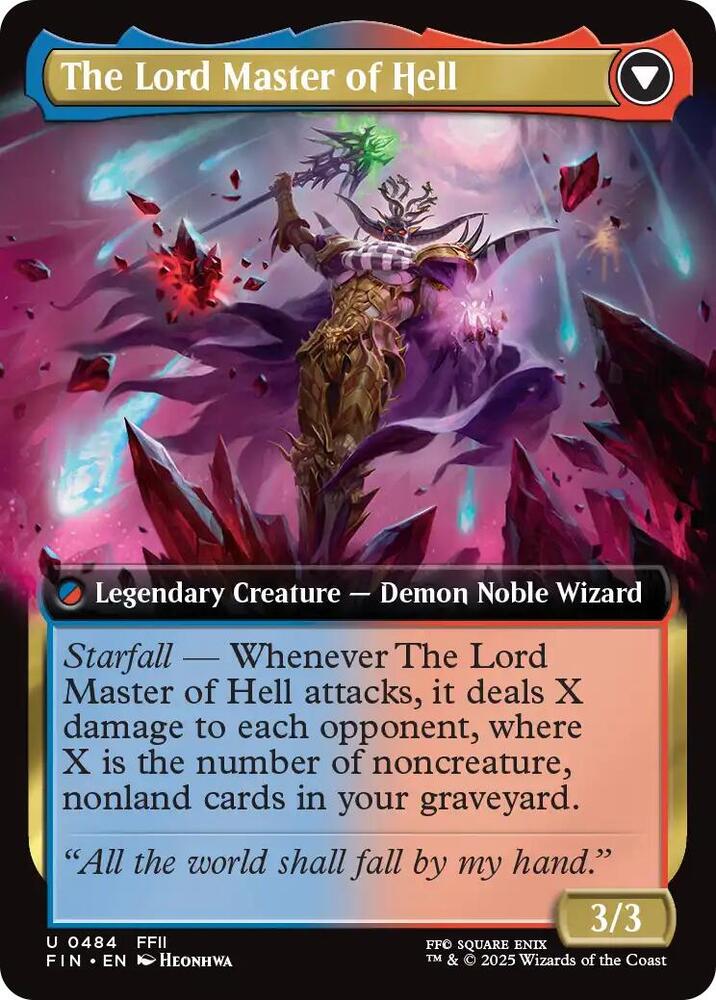 FOIL EXTENDED ART The Emperor of Palamecia // The Lord Master of Hell - #484 - Uncommon Final Fantasy