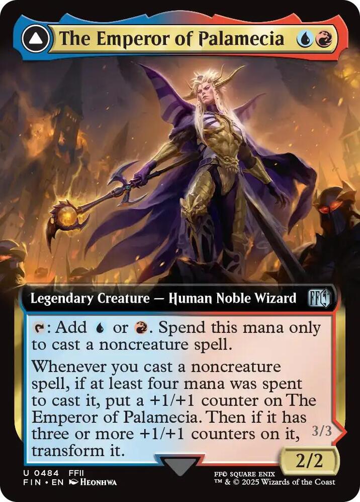 FOIL EXTENDED ART The Emperor of Palamecia // The Lord Master of Hell - #484 - Uncommon Final Fantasy