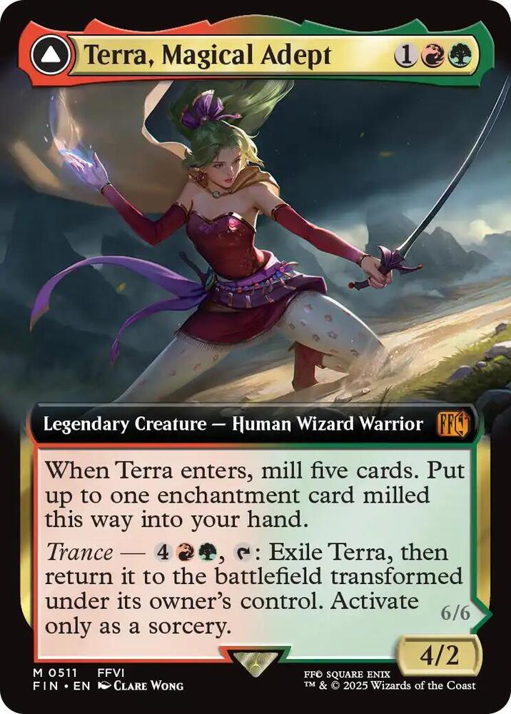 FOIL EXTENDED ART Terra, Magical Adept // Esper Terra - #511 - Mythic Final Fantasy