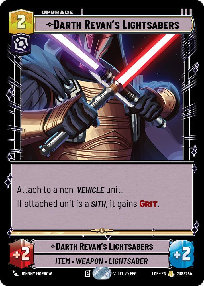 Darth Revan's Lightsabers - 238/364 - Rare Legends of the Force