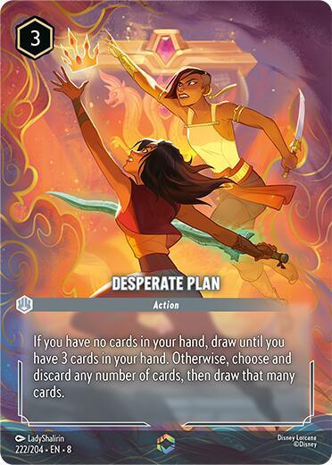 ENCHANTED Desperate Plan - 222/204 - Enchanted - Lorcana Reign Of Jafar