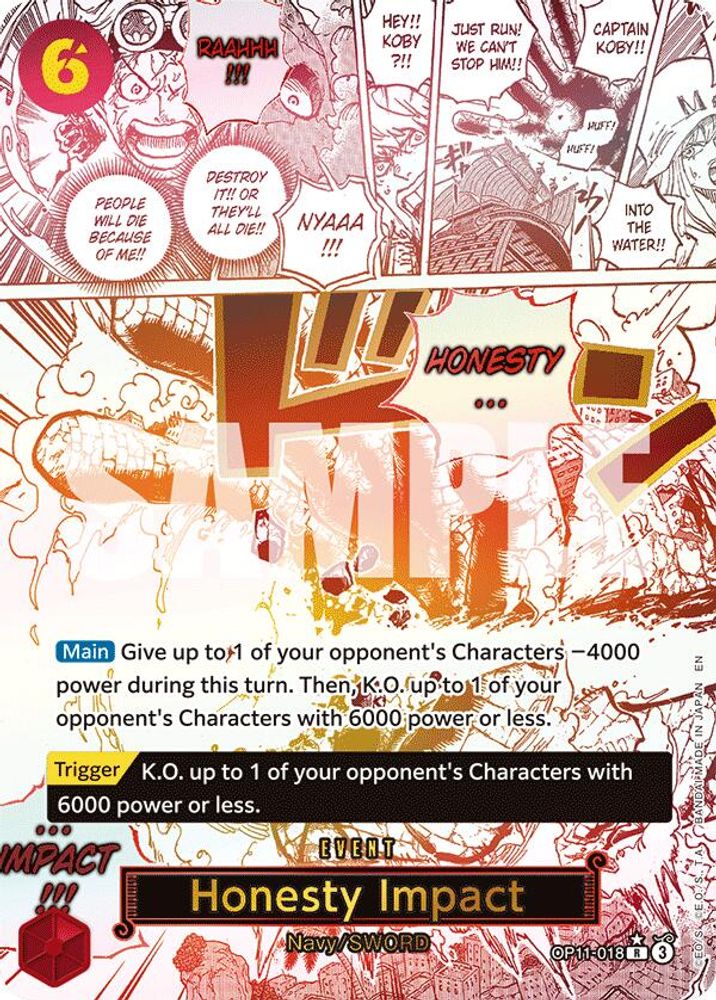 [ALTERNATE ART] Honesty Impact (Alternate Art)  (OP11-018) R★ - One Piece A Fist of Divine Speed