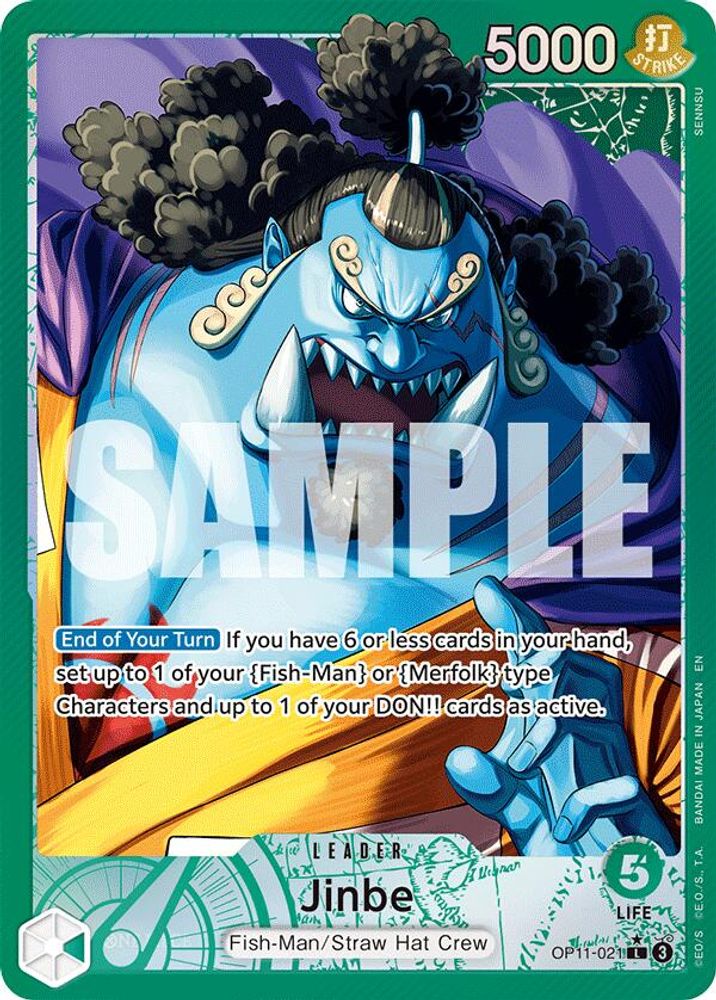 [ALTERNATE ART] Jinbe (021) (Alternate Art)  (OP11-021) L★ - One Piece A Fist of Divine Speed