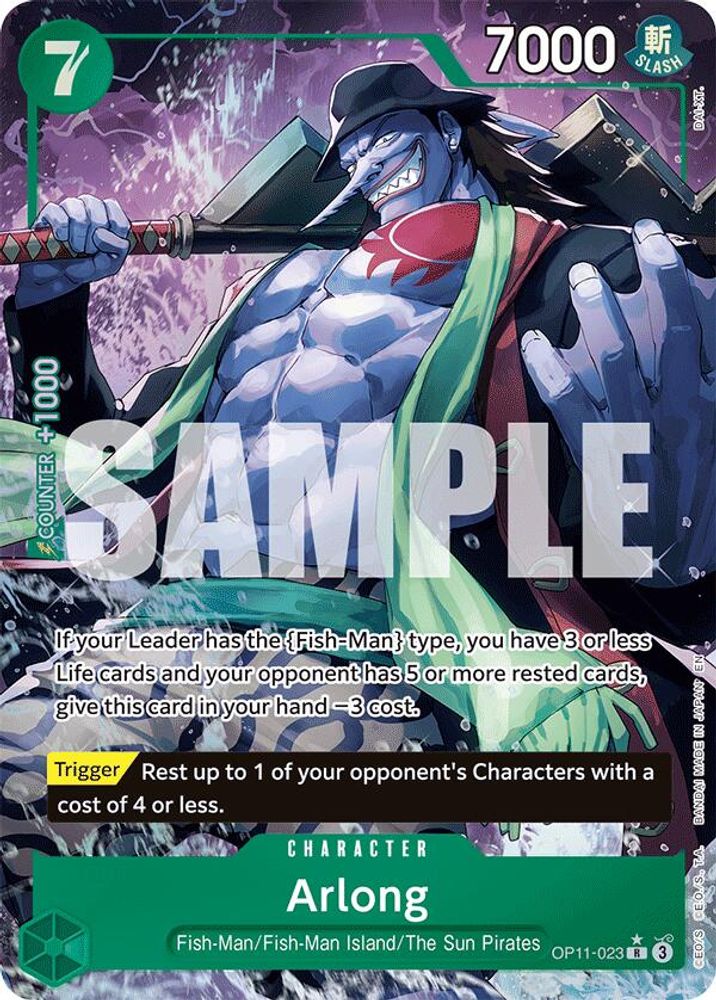 [ALTERNATE ART] Arlong (Alternate Art)  (OP11-023) R★ - One Piece A Fist of Divine Speed