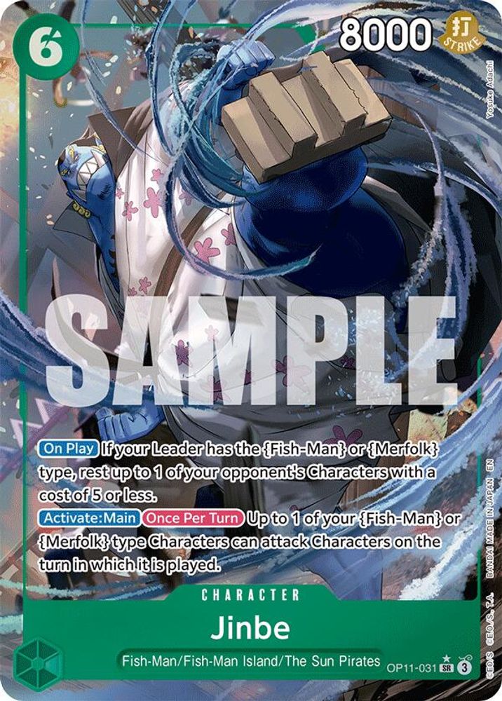 [ALTERNATE ART] Jinbe (031) (Alternate Art)  (OP11-031) SR★ - One Piece A Fist of Divine Speed