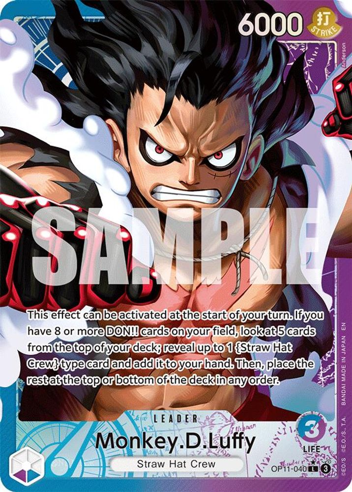 [ALTERNATE ART] Monkey.D.Luffy (040) (Alternate Art)  (OP11-040) L★ - One Piece A Fist of Divine Speed