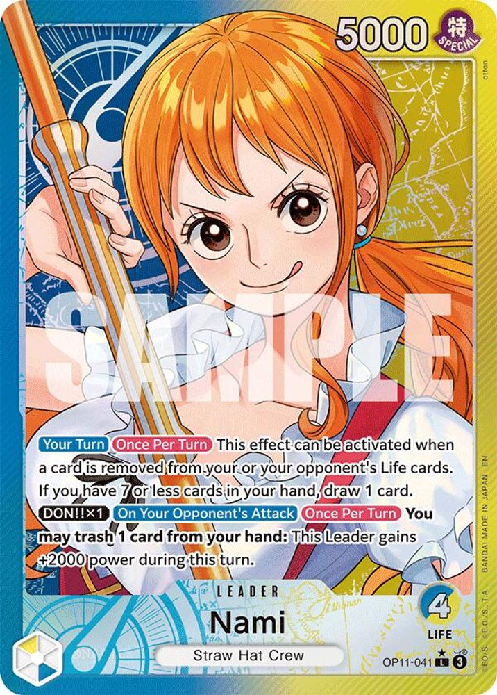 [ALTERNATE ART] Nami (041) (Alternate Art)  (OP11-041) L★ - One Piece A Fist of Divine Speed