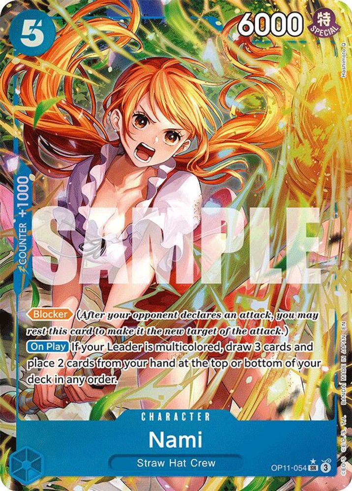 [ALTERNATE ART] Nami (054) (Alternate Art)  (OP11-054) SR★ - One Piece A Fist of Divine Speed